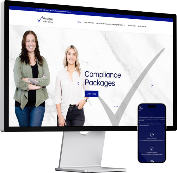 Western Broker Services website shown on desktop and mobile